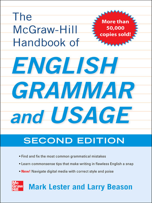 Title details for McGraw-Hill Handbook of English Grammar and Usage by Mark Lester - Wait list